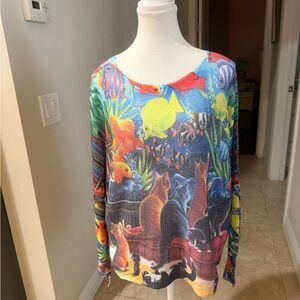 Italian boutique kitty Themed Sweater